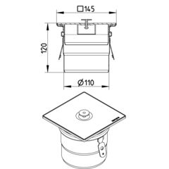 Line Drawing - Rodding eye-No membrane-145