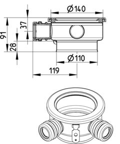 Line Drawing - Intermediate section