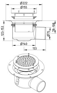 Line Drawing - Drain-Vinyl-155