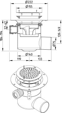 Line Drawing - Drain-Vinyl-155