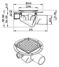 Line Drawing - Drain-Liquid membrane-145