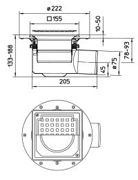 Line Drawing - Drain-Sheet membrane-145