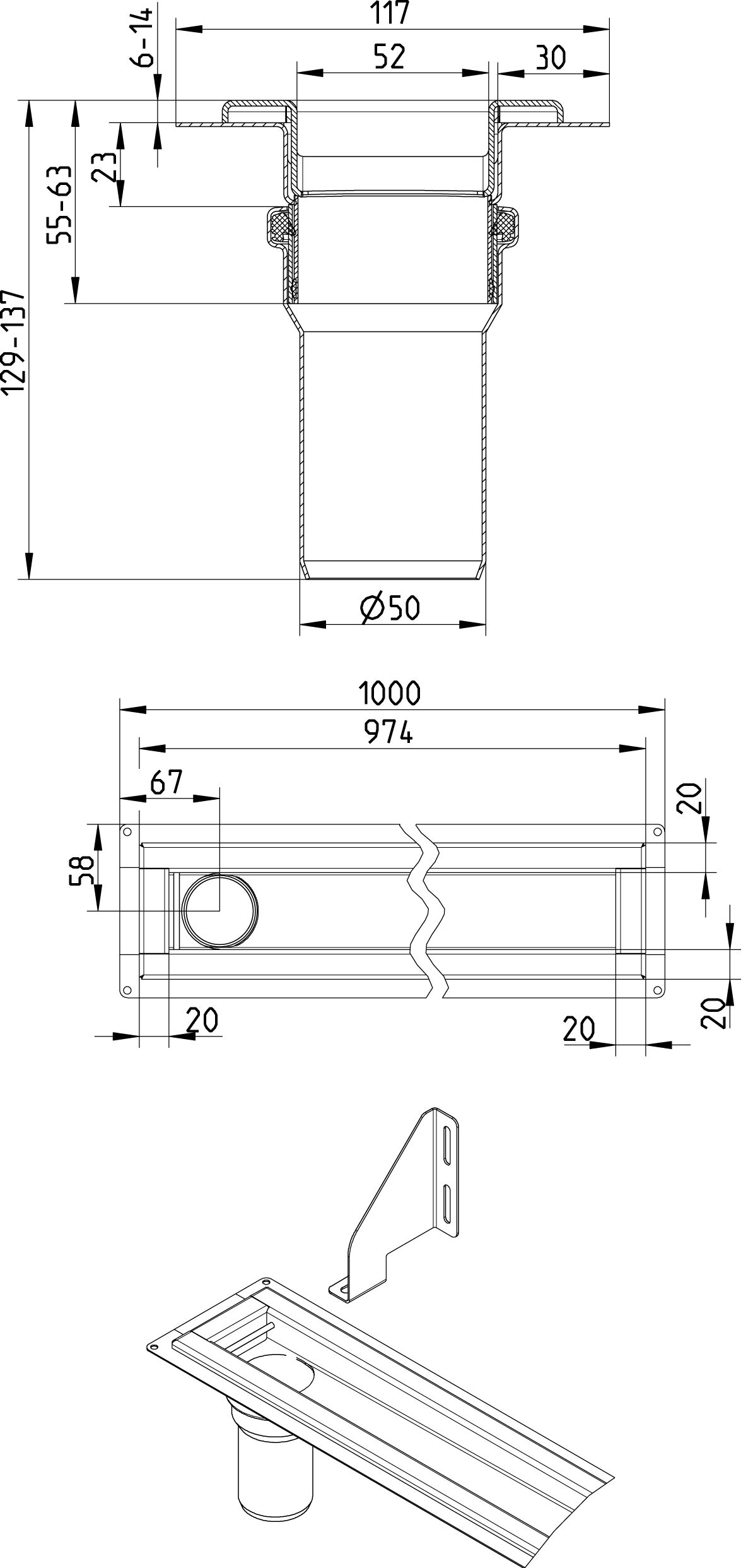 Line Drawing - WaterLine channel-Liquid membrane