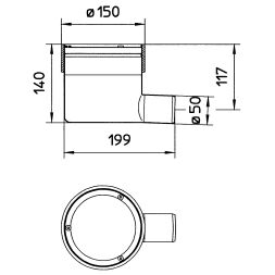 Line Drawing - Marine-lower part-welding sleeve-steel