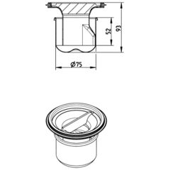 Line Drawing - Water trap-110