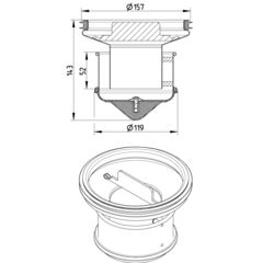 Line Drawing - Water trap-160