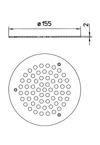 Line Drawing - Spare parts-old-drain-grating