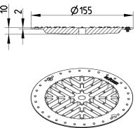 Line Drawing - Grating-Upper part-180