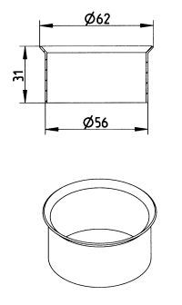 Line Drawing - Spare parts-drain