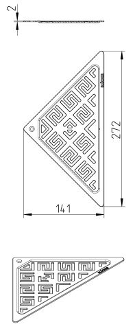 Line Drawing - Grating-Drain-triangular