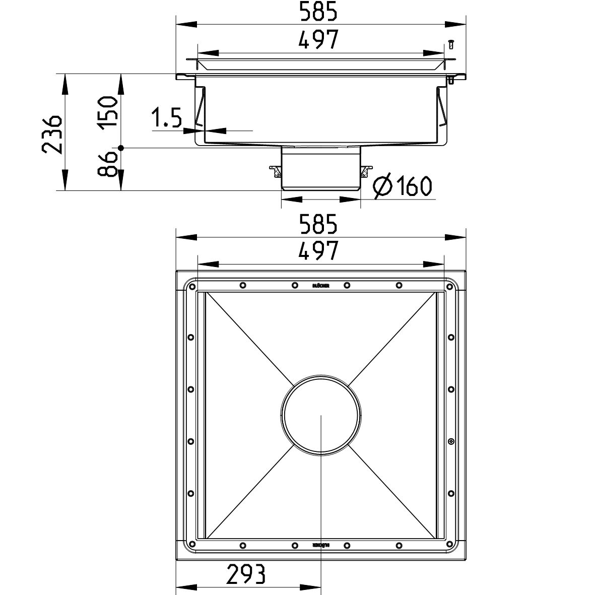 Line Drawing - Kitchen channel-Vinyl