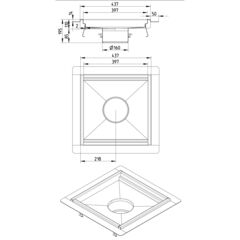 Line Drawing - Kitchen channel-Liquid membrane