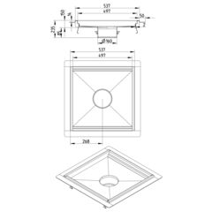 Line Drawing - Kitchen channel-Liquid membrane