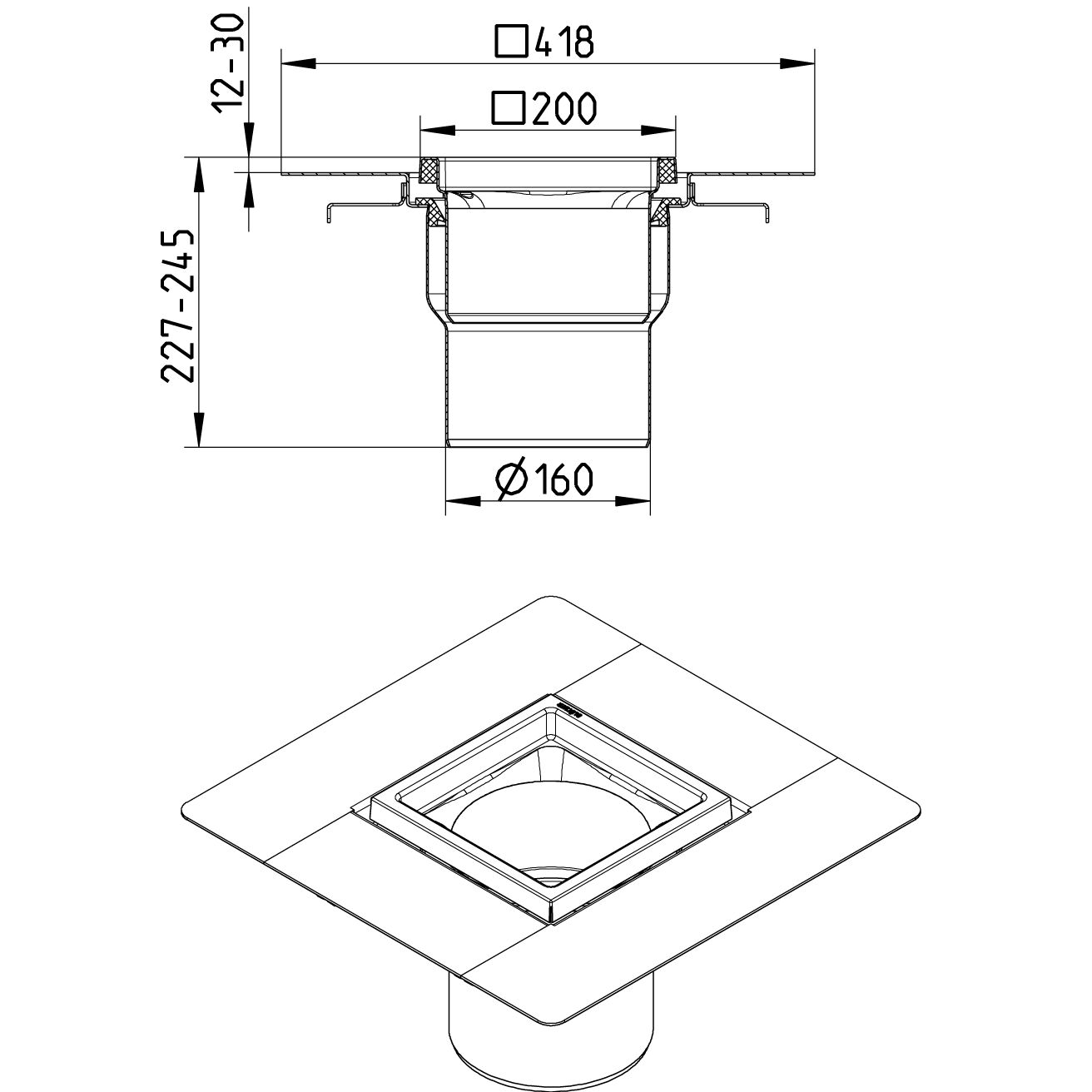 Line Drawing - Kitchen channel-Liquid membrane-max300