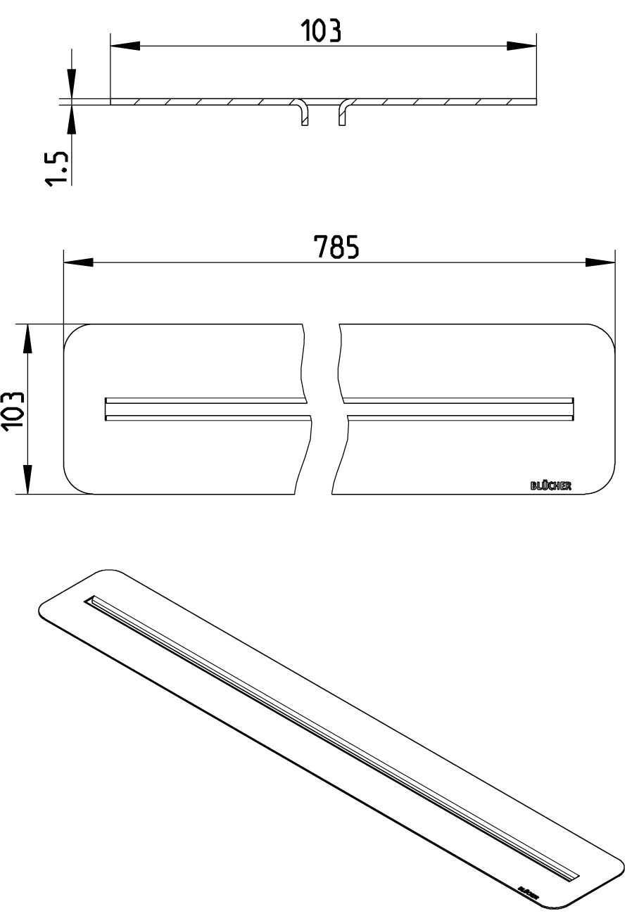 Line Drawing - Grating-WaterLine channel