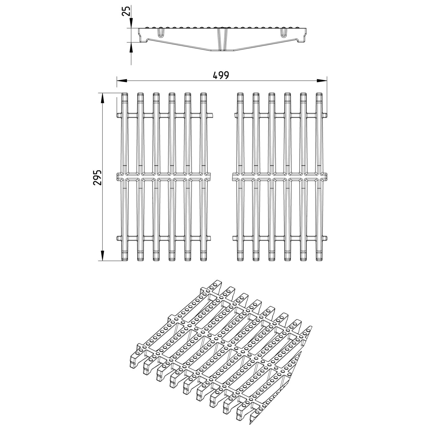 Line Drawing - Grating-Channel-300