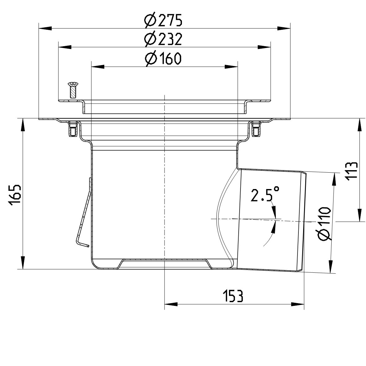 Line Drawing - Drain-Vinyl-232