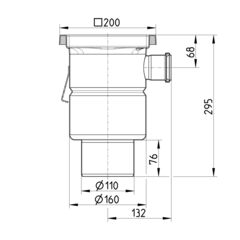 Line Drawing - Drain-No membrane-200