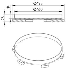 Line Drawing - Grating-Drain-205-Vinyl-232