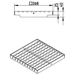 Line Drawing - Grating-Drain-300