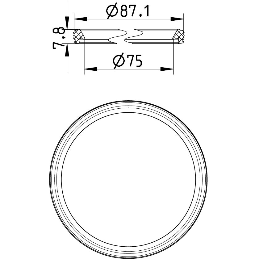 Line Drawing - Sealing ring-pipes-EPDM