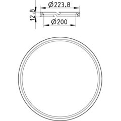 Line Drawing - Sealing ring-pipes-EPDM