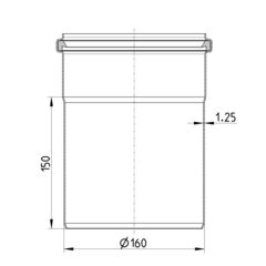 Line Drawing - Straight pipe