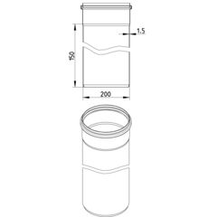 Line Drawing - Straight pipe