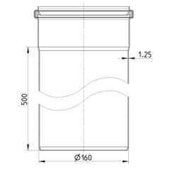 Line Drawing - Straight pipe