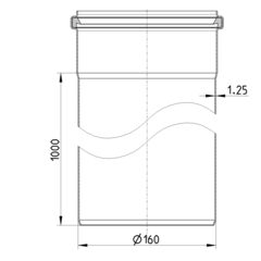 Line Drawing - Straight pipe