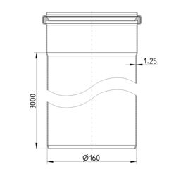 Line Drawing - Straight pipe