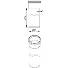 Line Drawing - Straight pipe