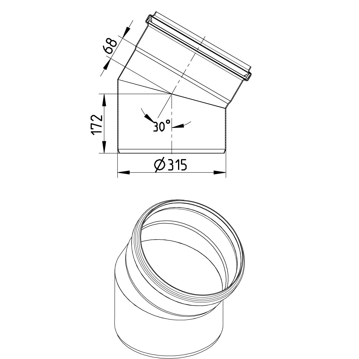 Line Drawing - Bend-30