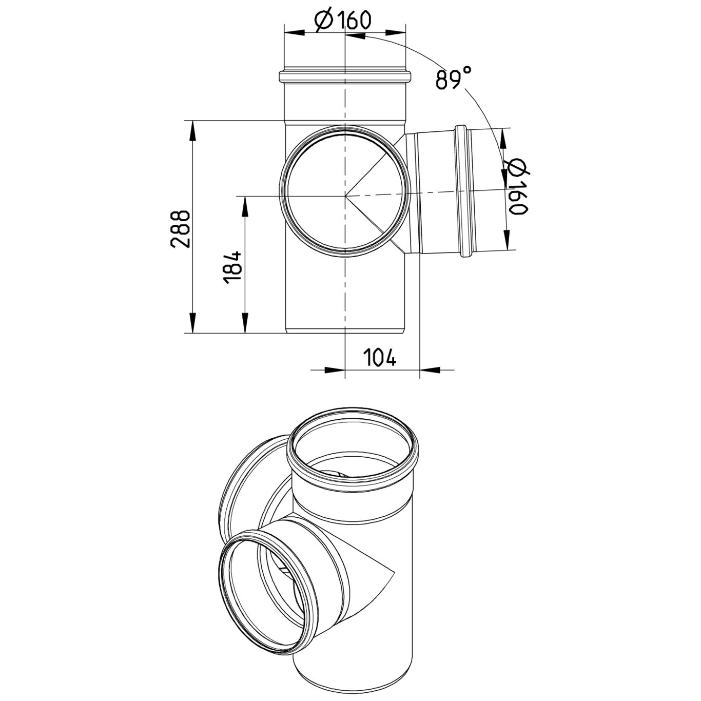 Line Drawing - Double branch-89-90