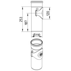 Line Drawing - Straight pipe-access