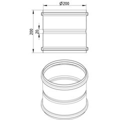 Line Drawing - Double coupling