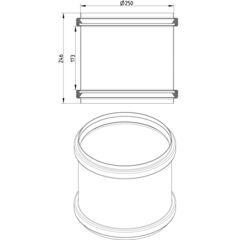 Line Drawing - Double slip coupling