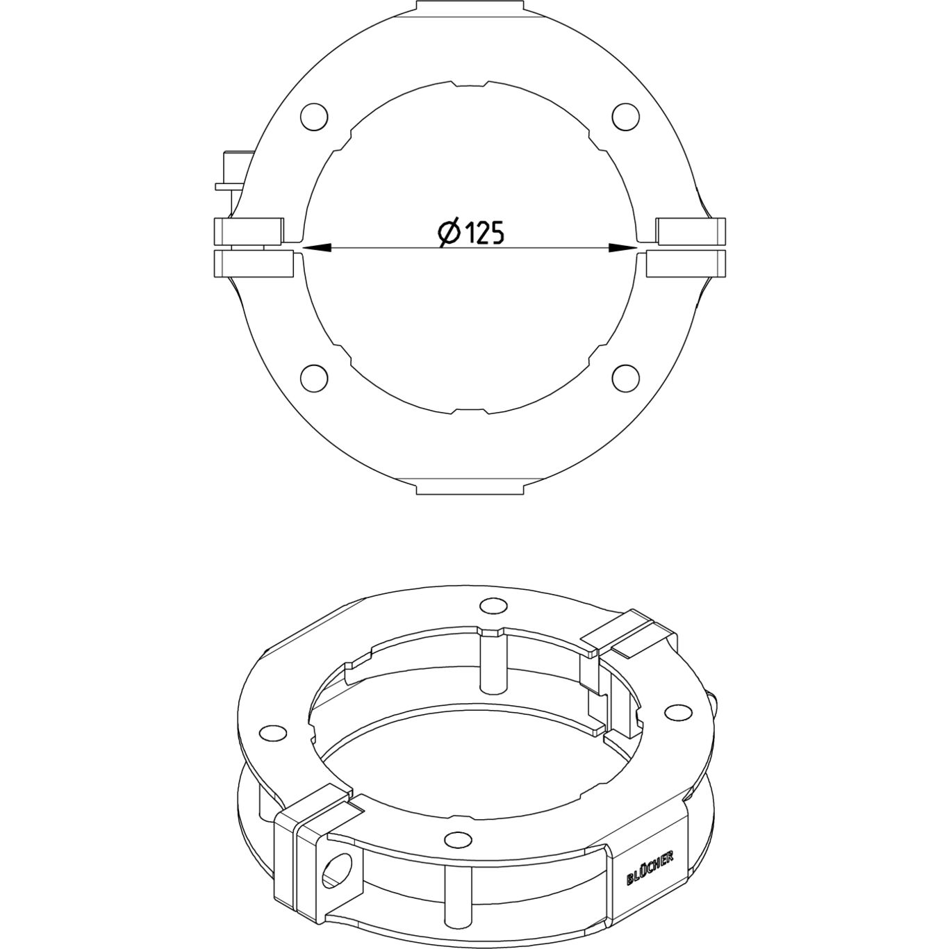 Line Drawing - Joint clamp-Pressure peak