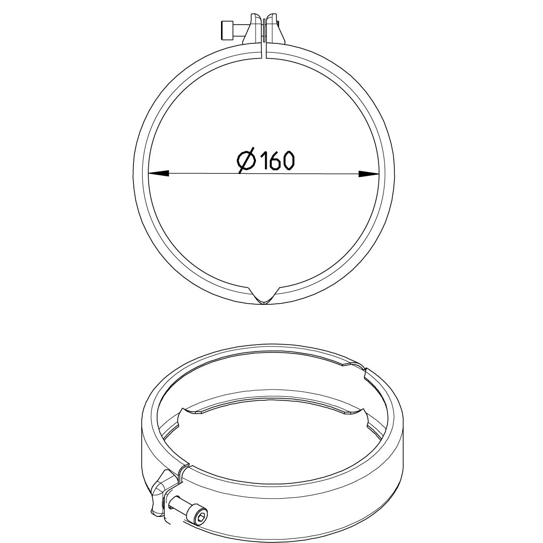 Line Drawing - Joint clamp