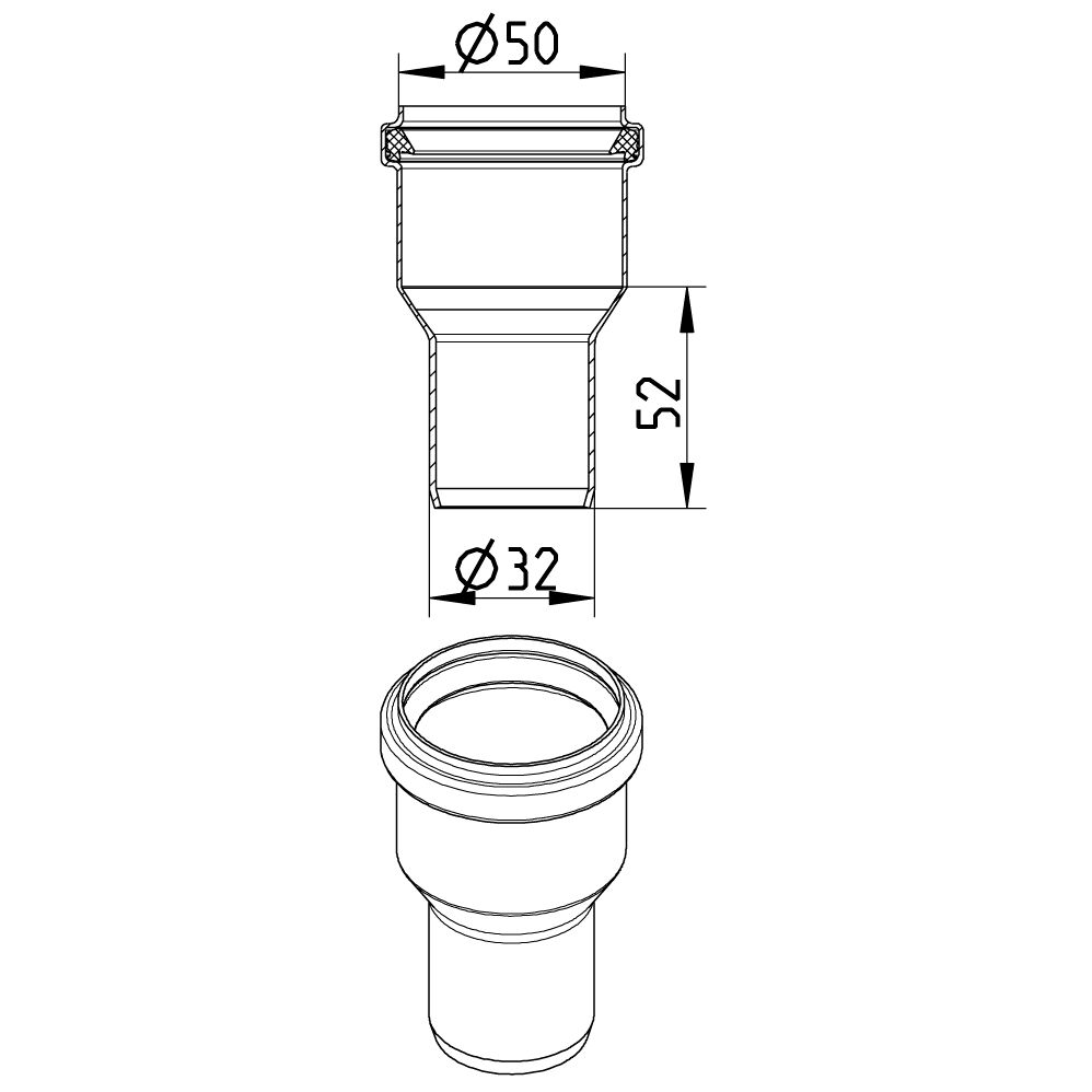 Line Drawing - Reducer-concentric