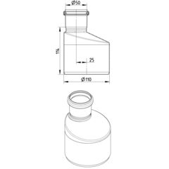 Line Drawing - Increaser-eccentric