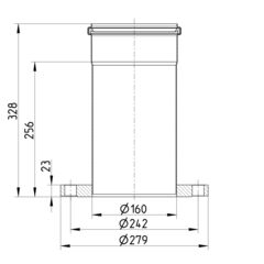 Line Drawing - Adaptor-flange-ANSI