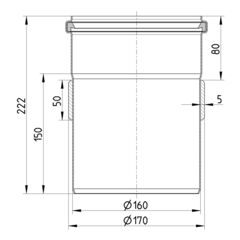 Line Drawing - Penetration-welding sleeve-steel