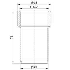 Line Drawing - Adaptor-femail