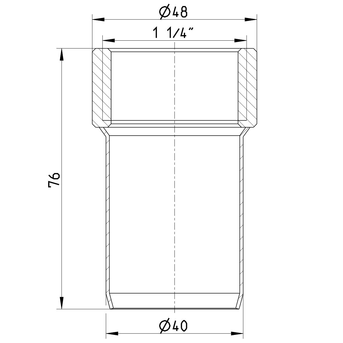 Line Drawing - Adaptor-femail