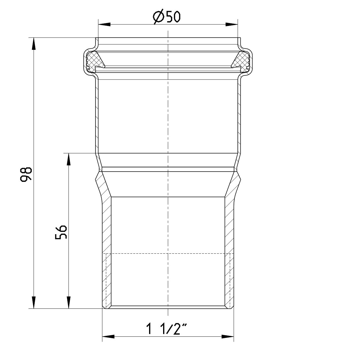 Line Drawing - Adaptor-mail