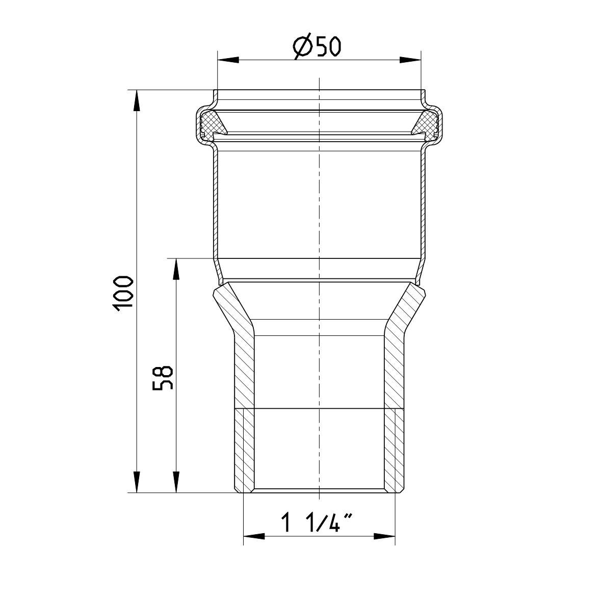 Line Drawing - Adaptor-mail